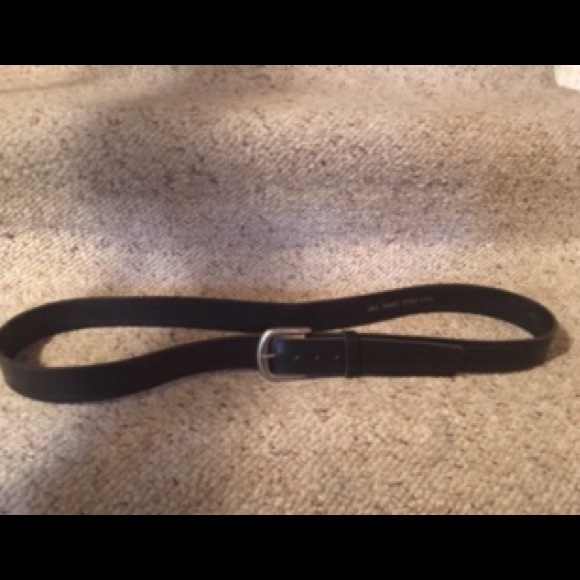 Marc Wolf LTD. 202 Black Leather Belt - Picture 1 of 8